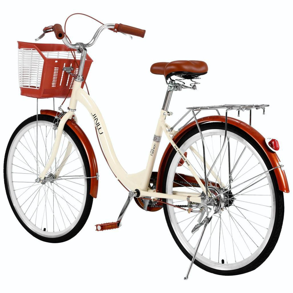 Sunvit 26 In. Women Classic Retro Bicycle Cruiser, Yellow