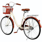 Sunvit 26 In. Women Classic Retro Bicycle Cruiser, Yellow