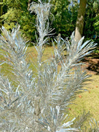 Silver Aluminum Sapphire Regal 7 ft Christmas Taper Tree Curl &amp;Twist