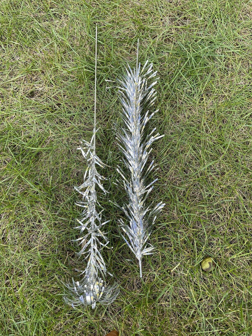 Silver Aluminum Sapphire Regal 7 ft Christmas Taper Tree Curl &amp;Twist