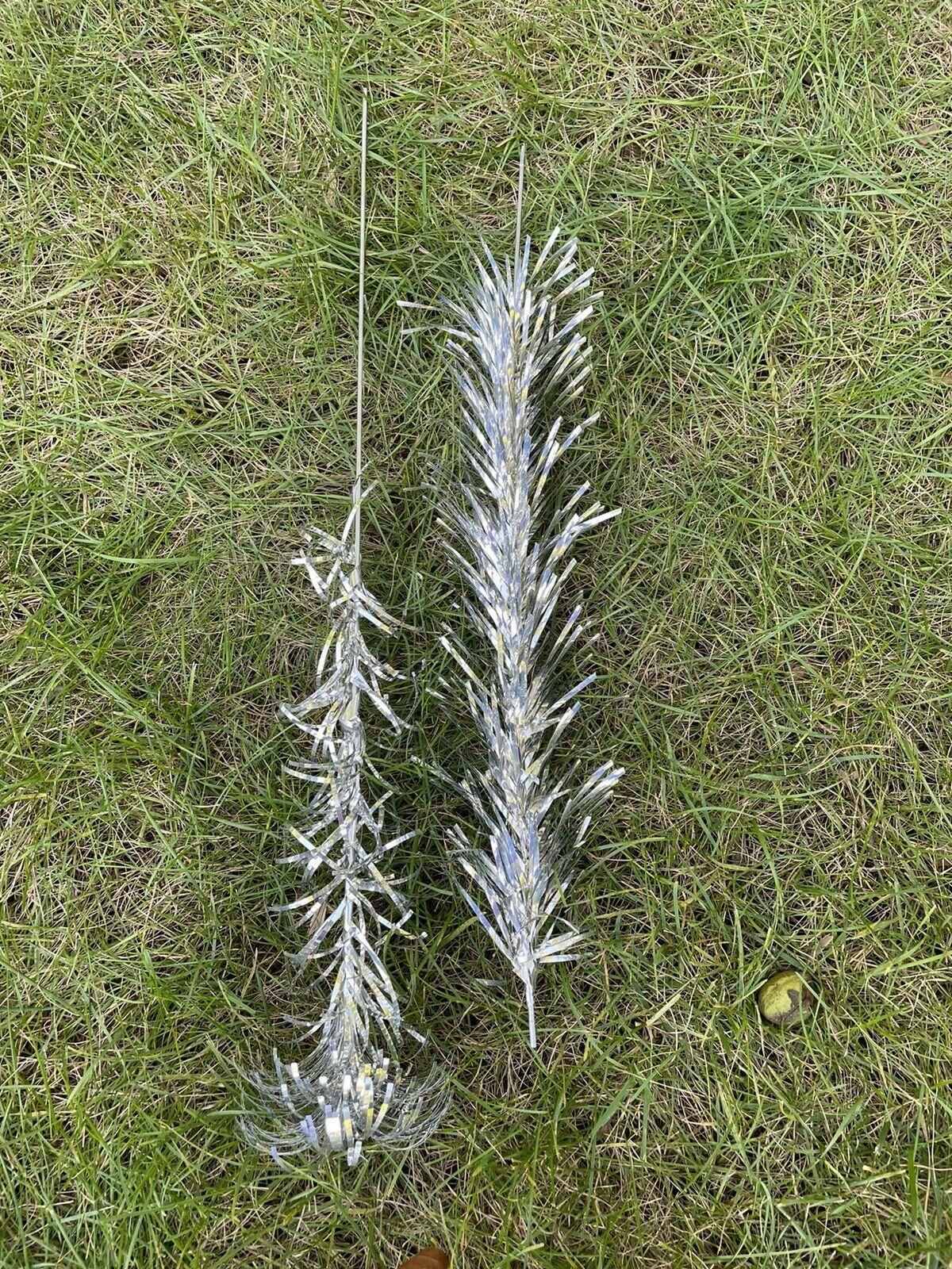 Silver Aluminum Sapphire Regal 7 ft Christmas Taper Tree Curl &amp;Twist