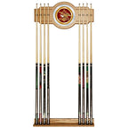 Anheuser Busch A and Eagle 30 in. Wooden Billiard Cue Rack with Mirror