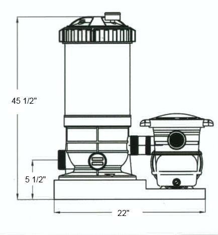 rx clear prc120 above ground radiant cartridge filter system with 1 hp extreme force pump