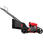 EasyCut 18-Inch 144cc Push Gas Lawn Mower, 3-in-1 Mulch/Bag/Side Discharge, Steel Deck, 6 Height Adjustment