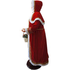 58 in. Christmas Dancing Mrs. Claus with Hooded Cloak and Gift Basket