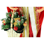 58 in. Christmas Dancing Mrs. Claus with Hooded Cloak and Gift Basket