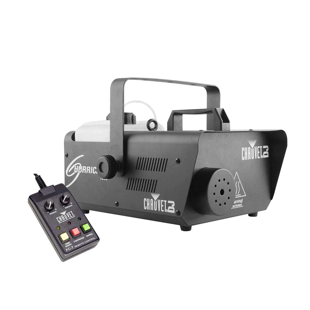 CHAUVET DJ Hurricane 1600 Compact High-Output Fog Machine w/Timer Remote &amp; Automatic Shut-Off
