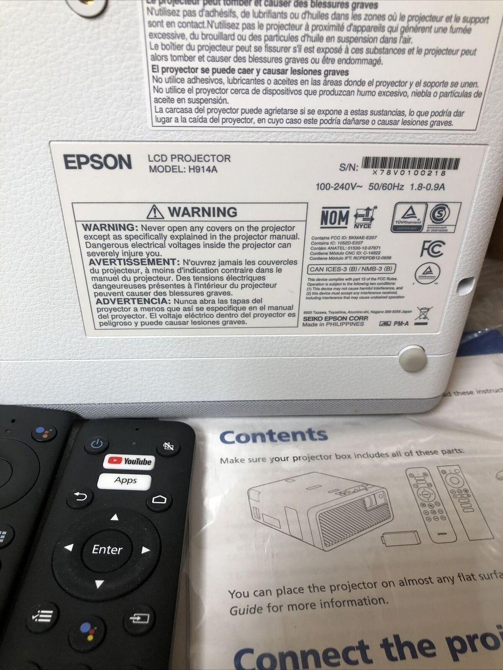 epson ef-100 720p smart streaming laser projector