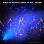 Yescom 3in1 LED Fog Bubble Machine DMX Remote Control Music Festival Stage