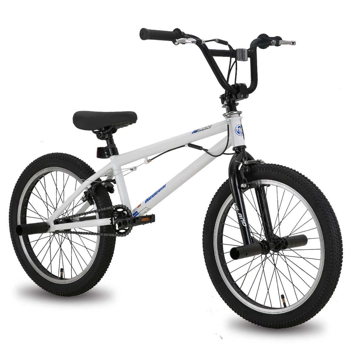 Hiland 20" Kids Bike for Boys BMX Freestyle Bicycle,White