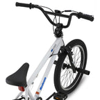 Hiland 20" Kids Bike for Boys BMX Freestyle Bicycle,White