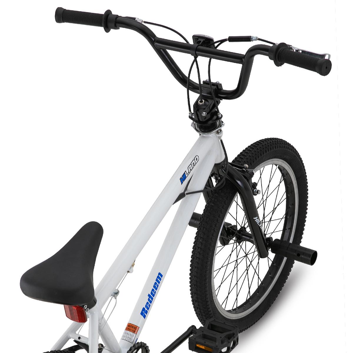 Hiland 20" Kids Bike for Boys BMX Freestyle Bicycle,White