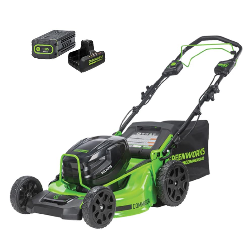 82V 21" Self-Propelled Lawn Mower, 8.0Ah Battery + Dual Port Charger