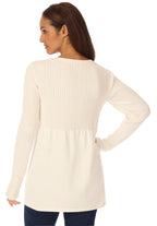 ribbed baby doll tunic sweater