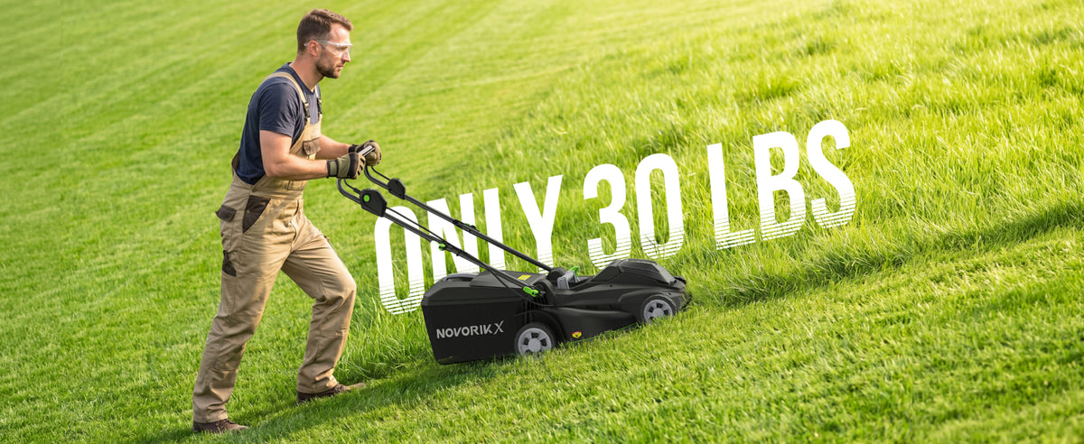 40V 17-Inch Cordless Lawn Mower, Brushless Electric Lawn Mower with Dual 4.0Ah Batteries &amp; Charger, 6 Cutting Heights, 2-in-1 Mulching &amp; Bagging