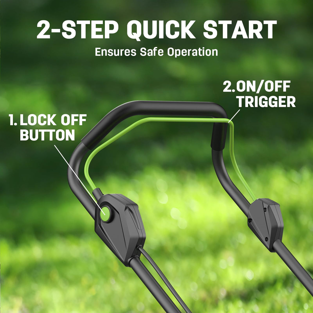 40V 17 Inch Brushless Electric Lawn Mower, Adjustable Cutting Heights Cordless Lawn Mower, 2-in-1 Bagging Mulching Lawn Care Tool, Powered by 2 Rechargeable 4.0Ah Batteries with Charger,Green