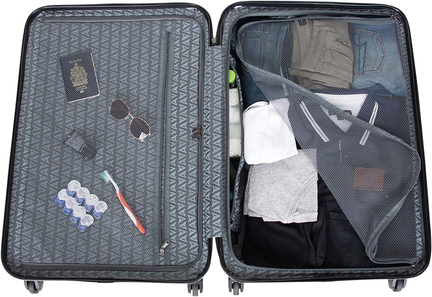 Lincoln Park 28" Check Size Luggage Lightweight Durable Hardside 4-Wheel Spinner Travel Suitcase, Indigo Navy, Inch
