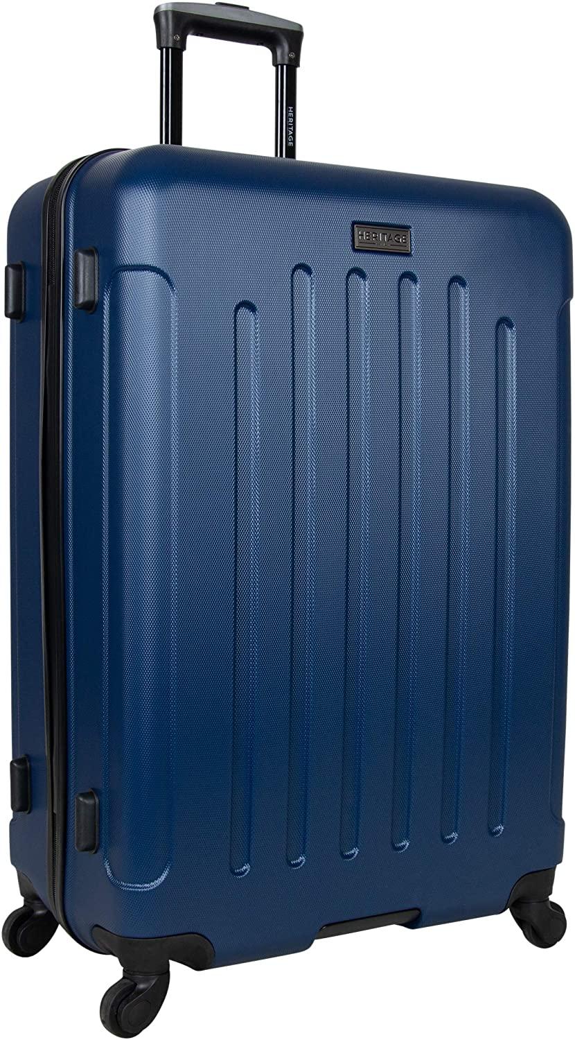 Lincoln Park 28" Check Size Luggage Lightweight Durable Hardside 4-Wheel Spinner Travel Suitcase, Indigo Navy, Inch