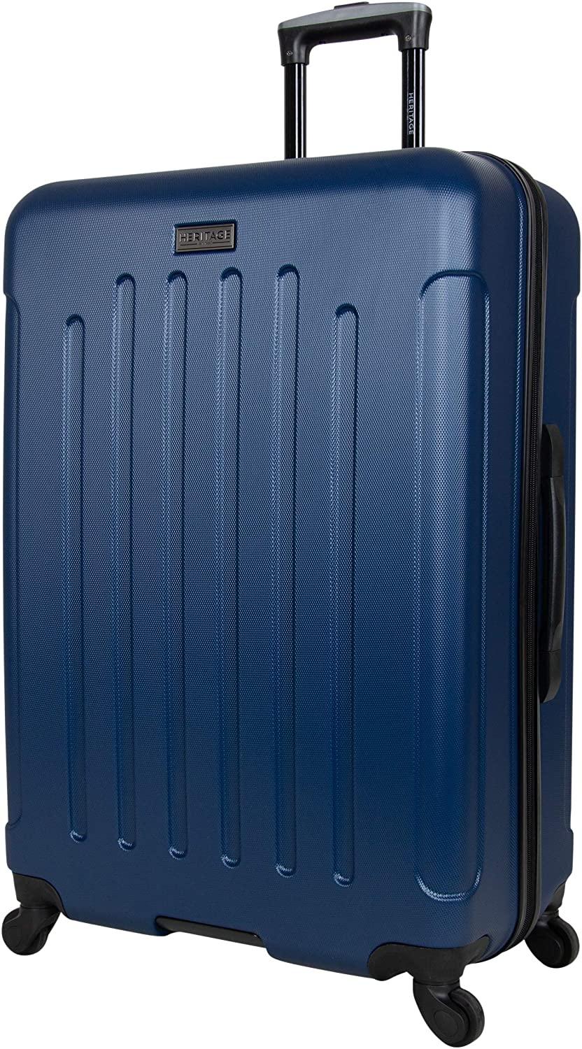 Lincoln Park 28" Check Size Luggage Lightweight Durable Hardside 4-Wheel Spinner Travel Suitcase, Indigo Navy, Inch