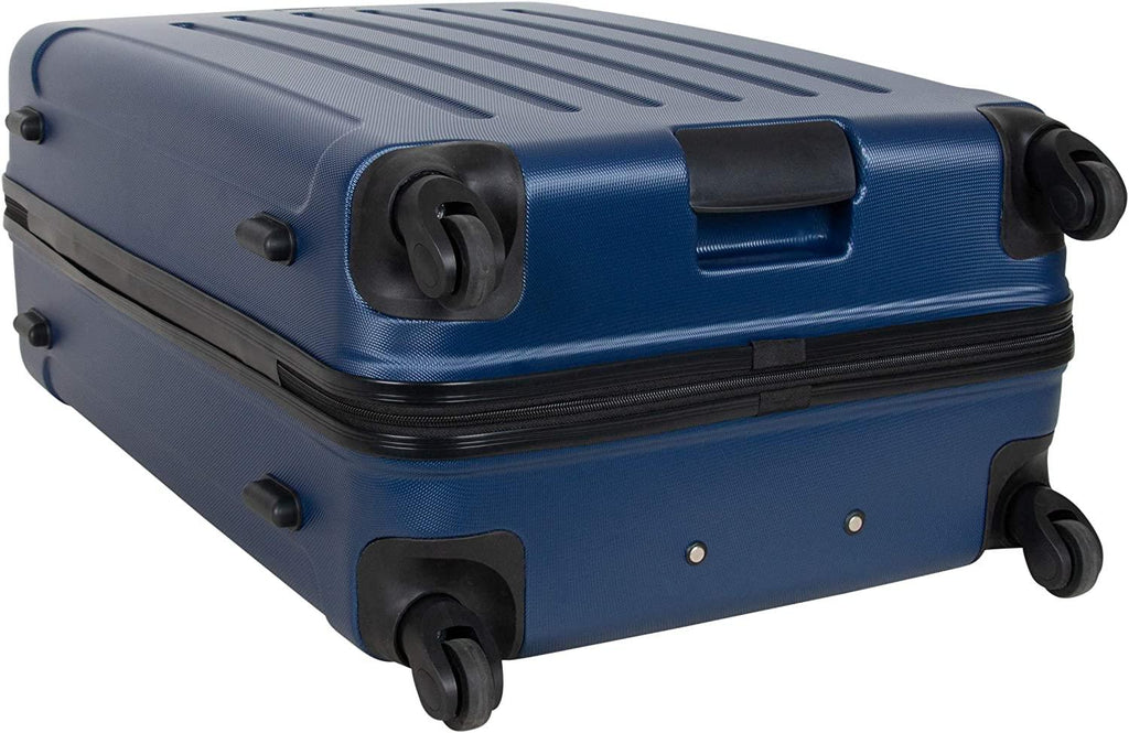 Lincoln Park 28" Check Size Luggage Lightweight Durable Hardside 4-Wheel Spinner Travel Suitcase, Indigo Navy, Inch