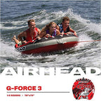 Airhead G-Force, 1-4 Rider Towable Tube for Boating, Red (AHGF-3)