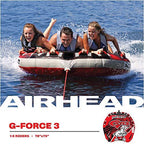 Airhead G-Force, 1-4 Rider Towable Tube for Boating, Red (AHGF-3)