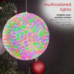 13 in. Dia Large Flashing Sphere Ornament With Multi-Colored LED Lights