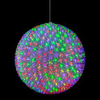13 in. Dia Large Flashing Sphere Ornament With Multi-Colored LED Lights