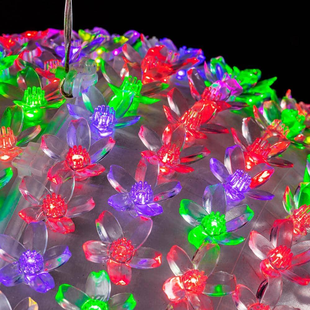 13 in. Dia Large Flashing Sphere Ornament With Multi-Colored LED Lights