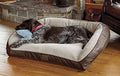 Orvis Memory Foam Bolster Dog Bed with Fce/LarDogs 60-90 Lbs, Brown,