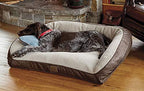 Orvis Memory Foam Bolster Dog Bed with Fce/LarDogs 60-90 Lbs, Brown,