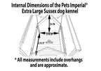 Pets Imperial Extra LarWooden Sussex Dog Kennel with Removable Floor for Easy Cleaning