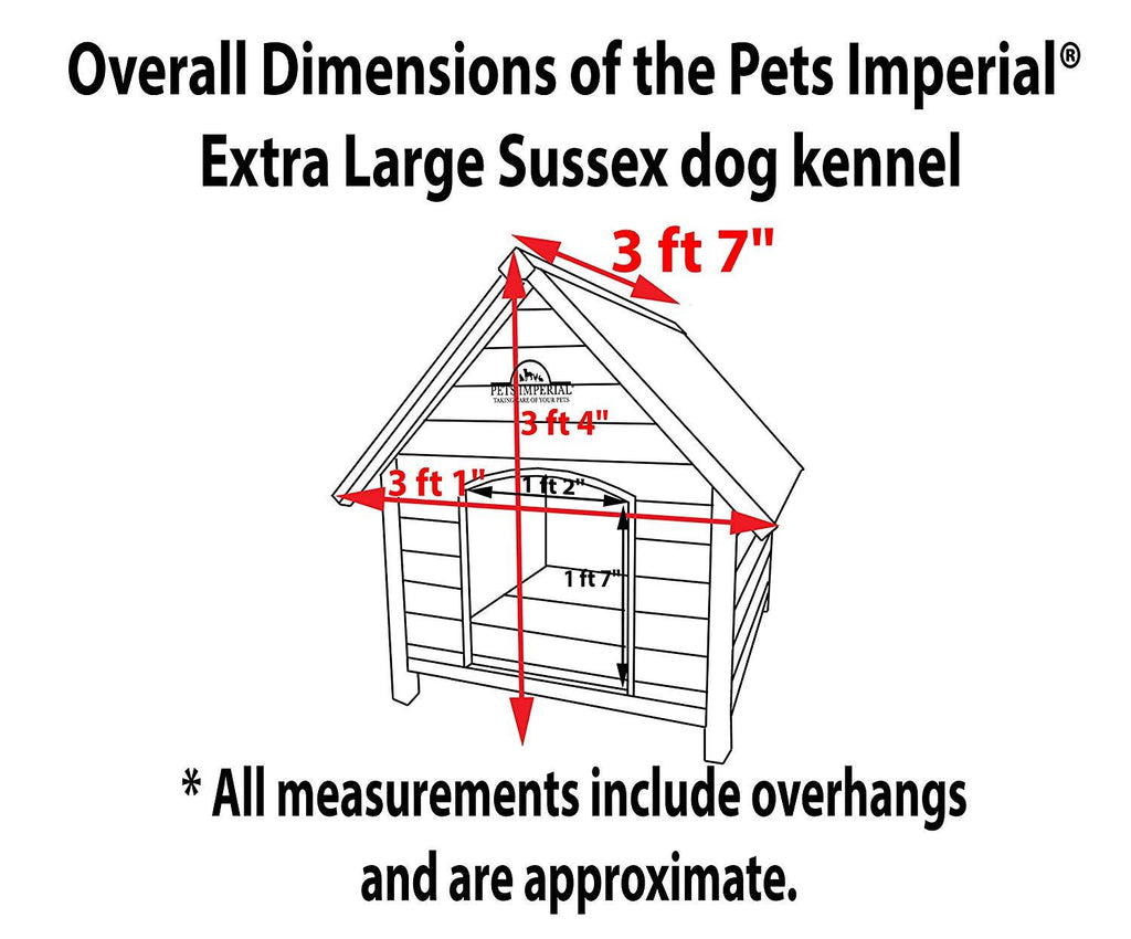 Pets Imperial Extra LarWooden Sussex Dog Kennel with Removable Floor for Easy Cleaning