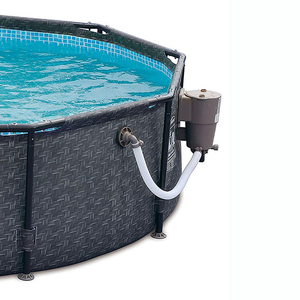 Summer Waves P20012331 Active 12ft x 33in Round Frame Above Ground Swimming Pool Set with Skimmer Filter Pump, Cartridge &amp;
