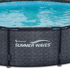 Summer Waves P20012331 Active 12ft x 33in Round Frame Above Ground Swimming Pool Set with Skimmer Filter Pump, Cartridge &amp;