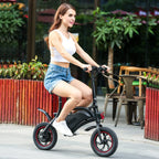 shaofu Folding Electric Bike– 350W 36V Electric Bicycle Waterproof E-Bike with 15 Mile Range, Collapsible Frame, and APP Speed Setting