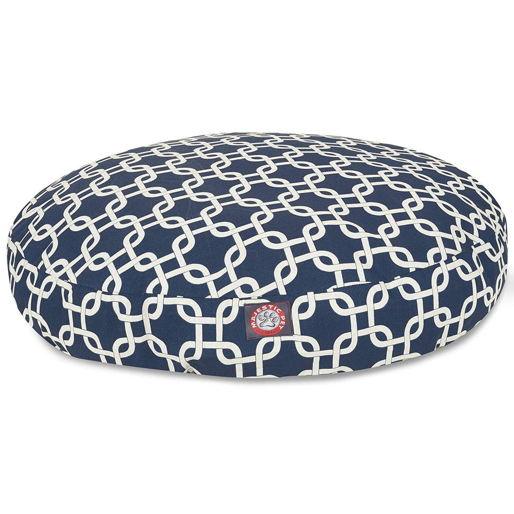 Yellow Links LarRound Indoor Outdoor Pet Dog Bed With Removable Washable Cover By Majestic Pet Products