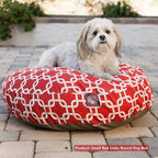 Yellow Links LarRound Indoor Outdoor Pet Dog Bed With Removable Washable Cover By Majestic Pet Products