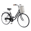 Campingsurvivals Urban Commuter City Bike, 7 Speed Adult Road Bicycle, Black