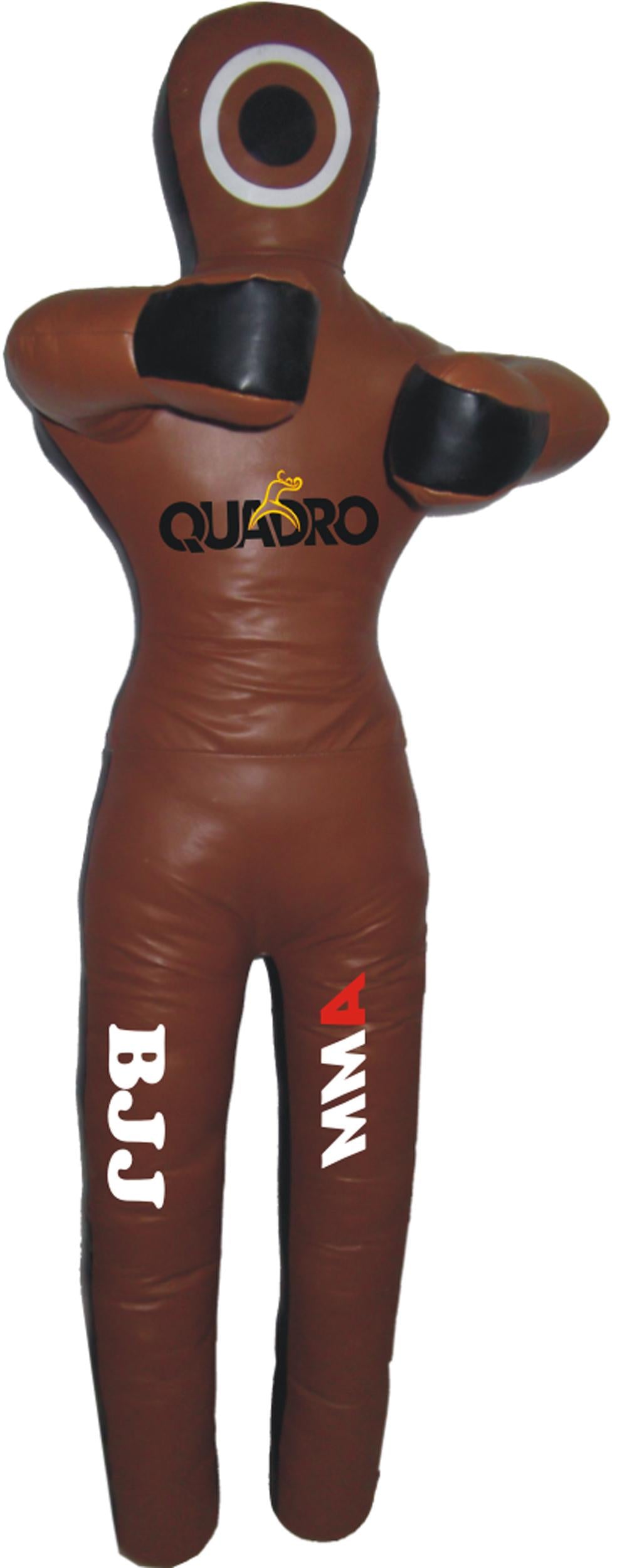 QUADRO MMA Martial Arts Grappling Dummy Jiu Jitsu Punching Bag Brown With Hanging Strap - 48 inches