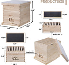 lafuria 2 layers 20 frames langstroth honey bee hive box wooden with metal roof for beekeeping