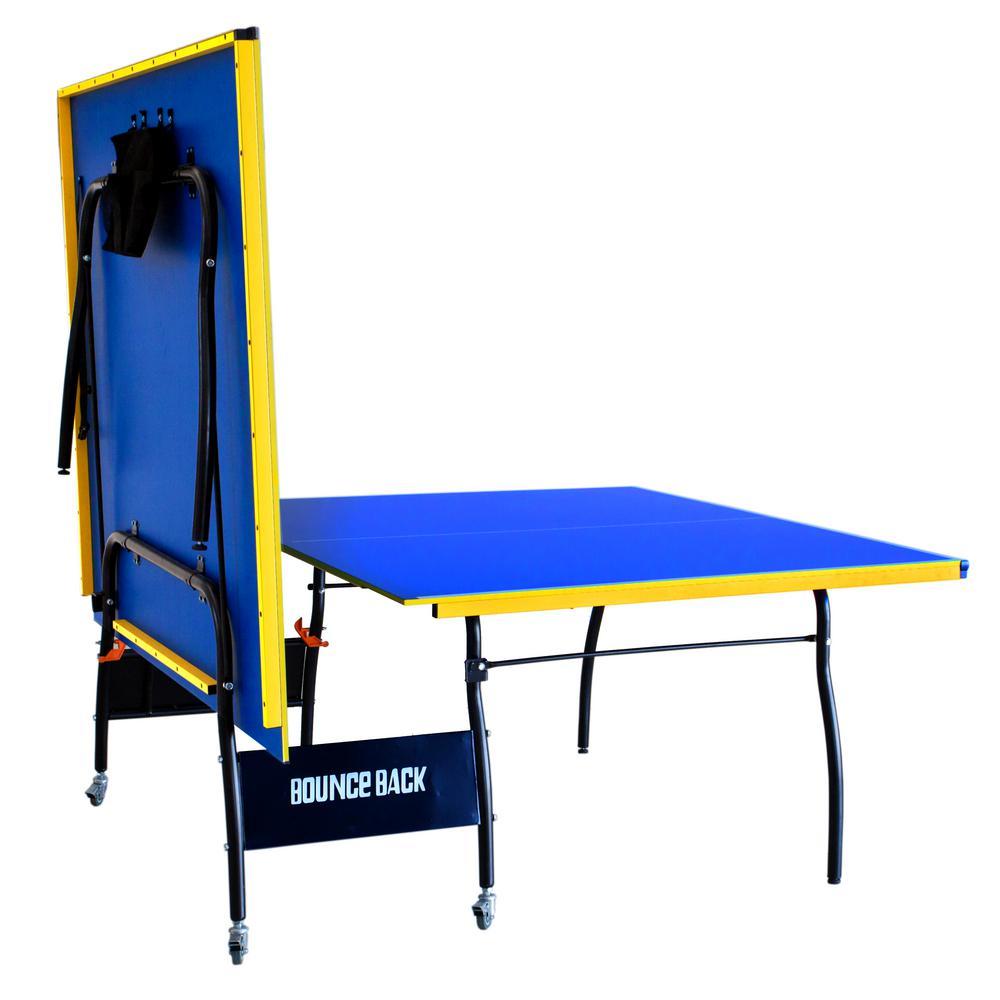 Bounce Back Table Tennis - Regulation-Sized 9 ft. with Foldable Halves for Individual Play