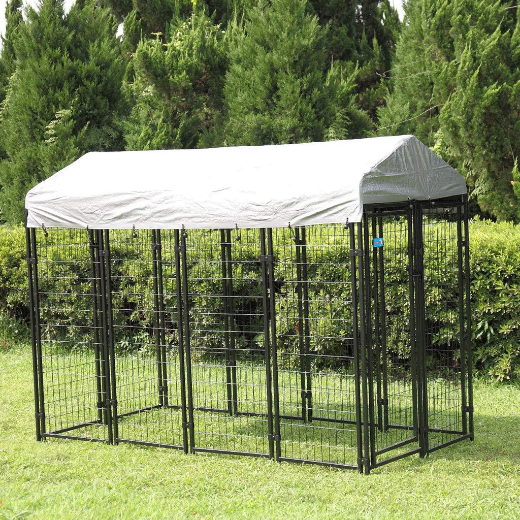 Sandinrayli LarOutdoor Dog Kennel Cat Pet Shelter Waterproof Cover Shade Enclosure House Cage