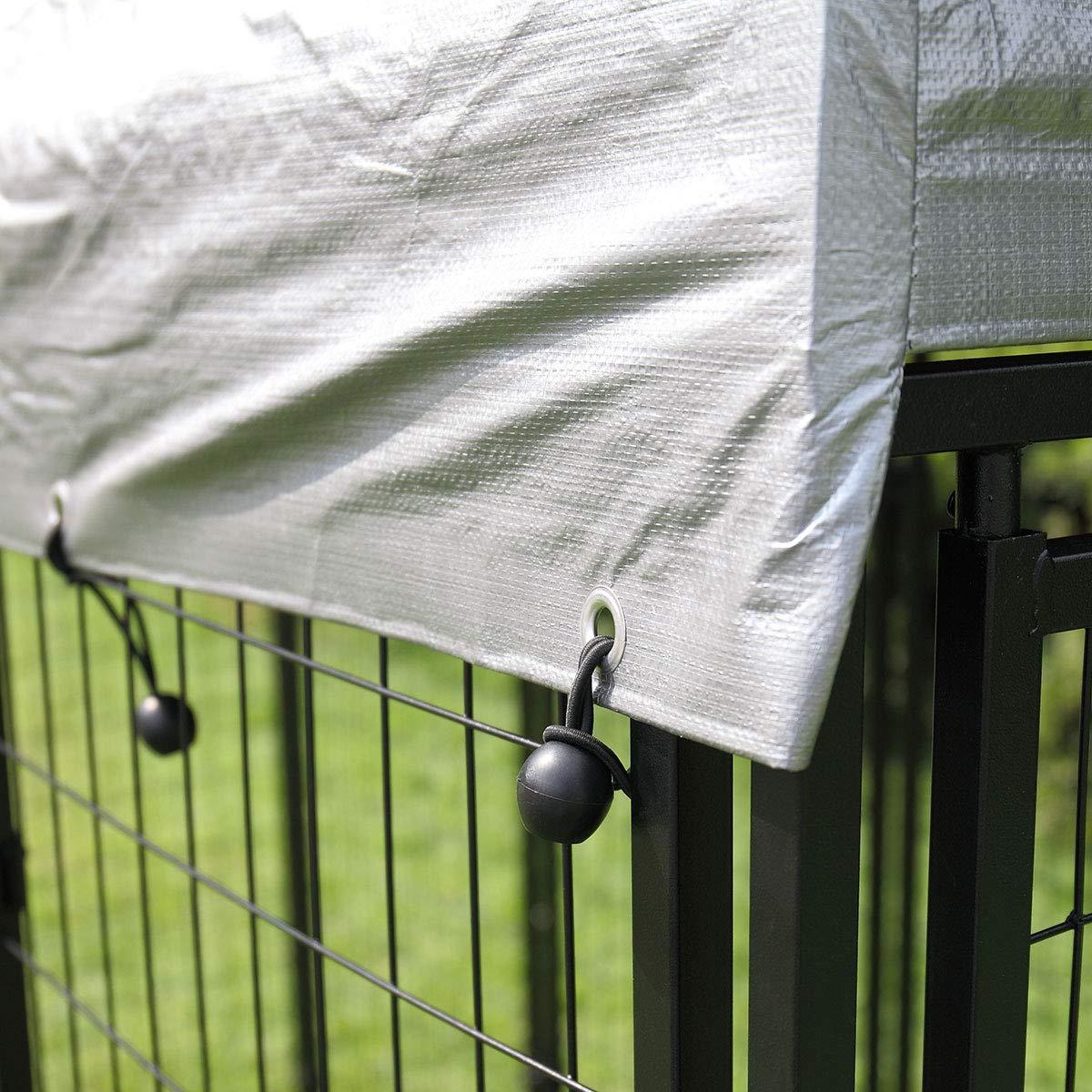 Sandinrayli LarOutdoor Dog Kennel Cat Pet Shelter Waterproof Cover Shade Enclosure House Cage