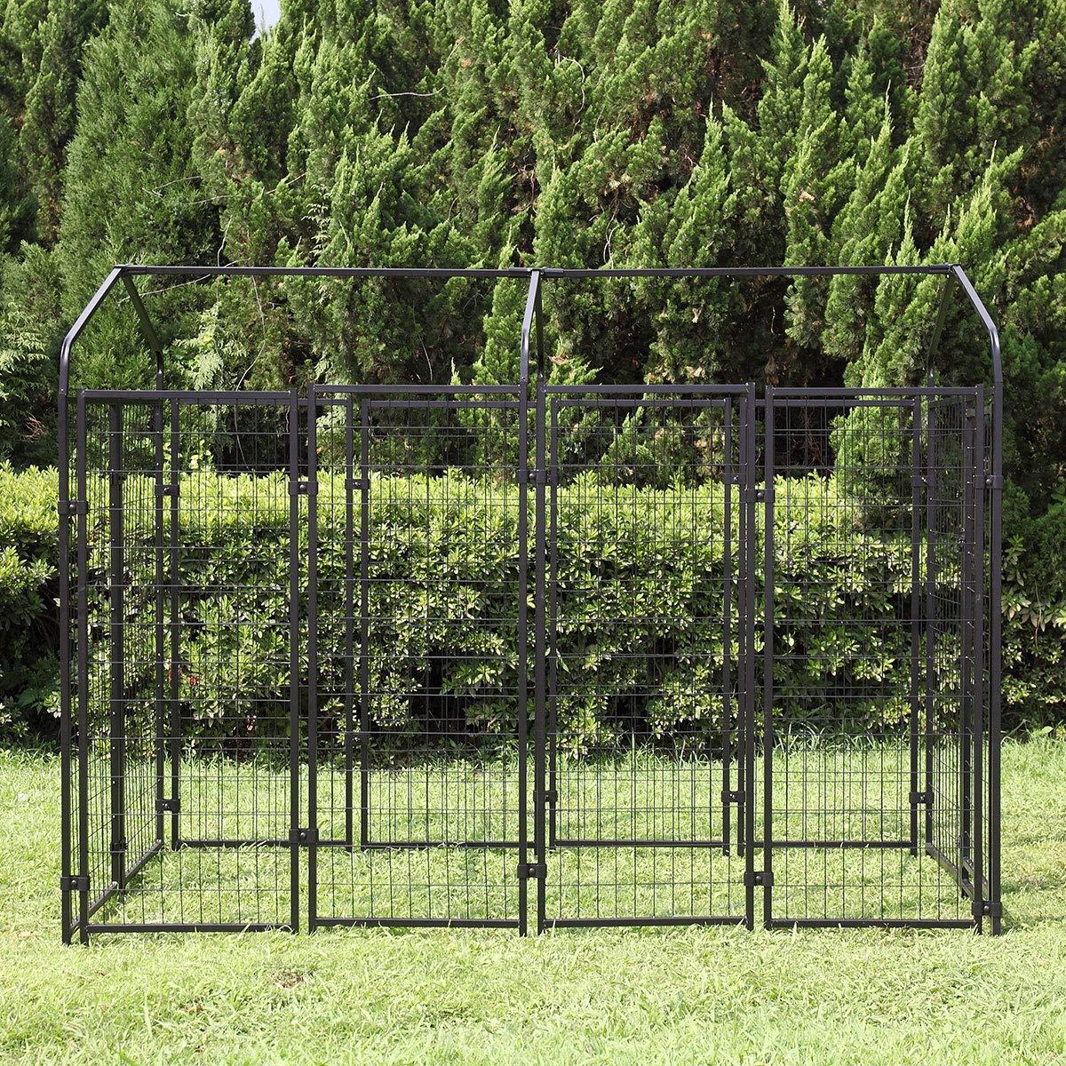 Sandinrayli LarOutdoor Dog Kennel Cat Pet Shelter Waterproof Cover Shade Enclosure House Cage