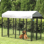 Sandinrayli LarOutdoor Dog Kennel Cat Pet Shelter Waterproof Cover Shade Enclosure House Cage