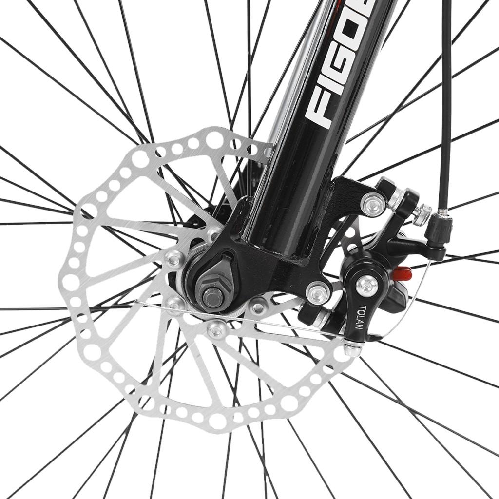 Pinkpaopao 26 Inch Mountain Bike With 21 Speed Dual Disc Brakes Full Suspension Non-slip