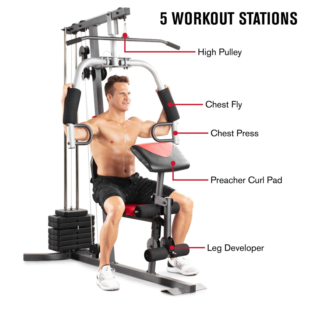 Weider 2980 X Home Gym System with 80 Lb. Vinyl Weight Stack