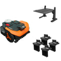 Landroid Vision Cloud Robot Lawn Mower, No Perimeter Wire Robot Mower for 1/2 Acre, WR320 + Robotic Lawn Mower Garage, WA0828 + 2-Wheel Drive Mower Wheel Cleaning Brush, WA0940