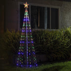 Alpine Corporation 86-inch Artificial Christmas Tree with Glowing Star Topper